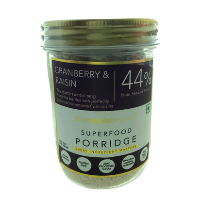 Cranberry And Raisin Porridge – Vegan, Gluten Free &amp;amp; Zero Processed Sugar - The Nibble Box – 200gm