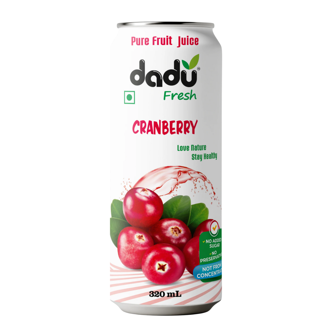 Juice | Cranberry Juice – No Added Sugar, No Preservatives &amp; No Concentrate – Dadu Fresh – 320ml