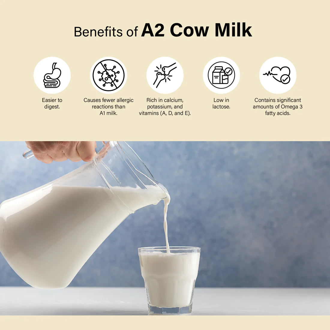 Cream | Fresh (Made With A2 Cow Milk) - Free Range Cow Milk - Preservatives Free - Highland Farms - 200gm