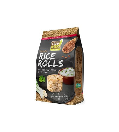 Sour Cream, Onion &amp;amp; Olive Oil Rice Rolls - Gluten Free, Not Fried, Diet Friendly &amp;amp; Whole Grain – Riceup - 50gm