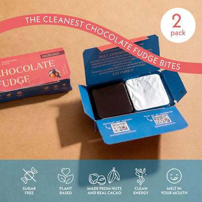 Fudge | Chocolate Hazelnut Fudge - Gluten Free, Vegan, Keto, Guilt-free Sugar Free &amp;amp; Dairy Free - Atmosphere - 48gm