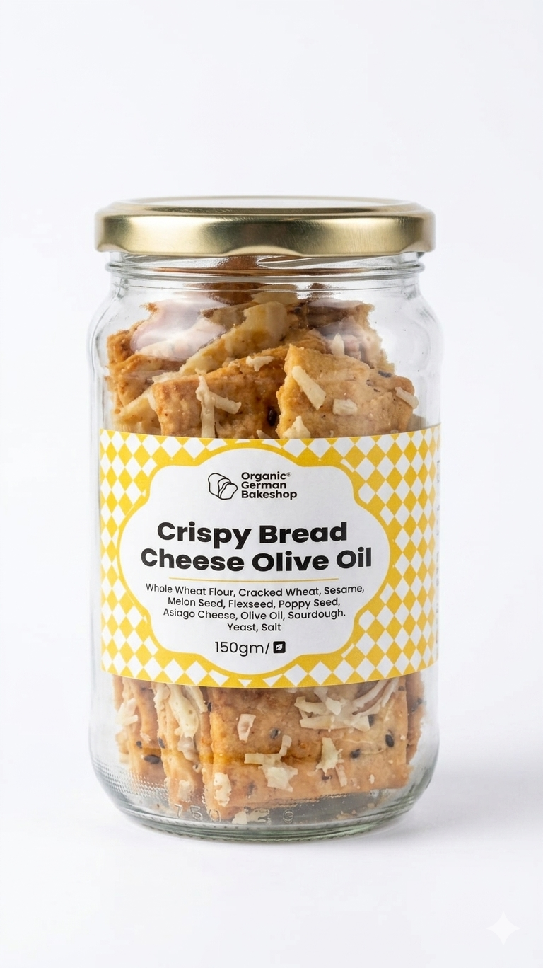 Crispy Bread Bread - Cheese Olive Oil – German Bakery – 160gm