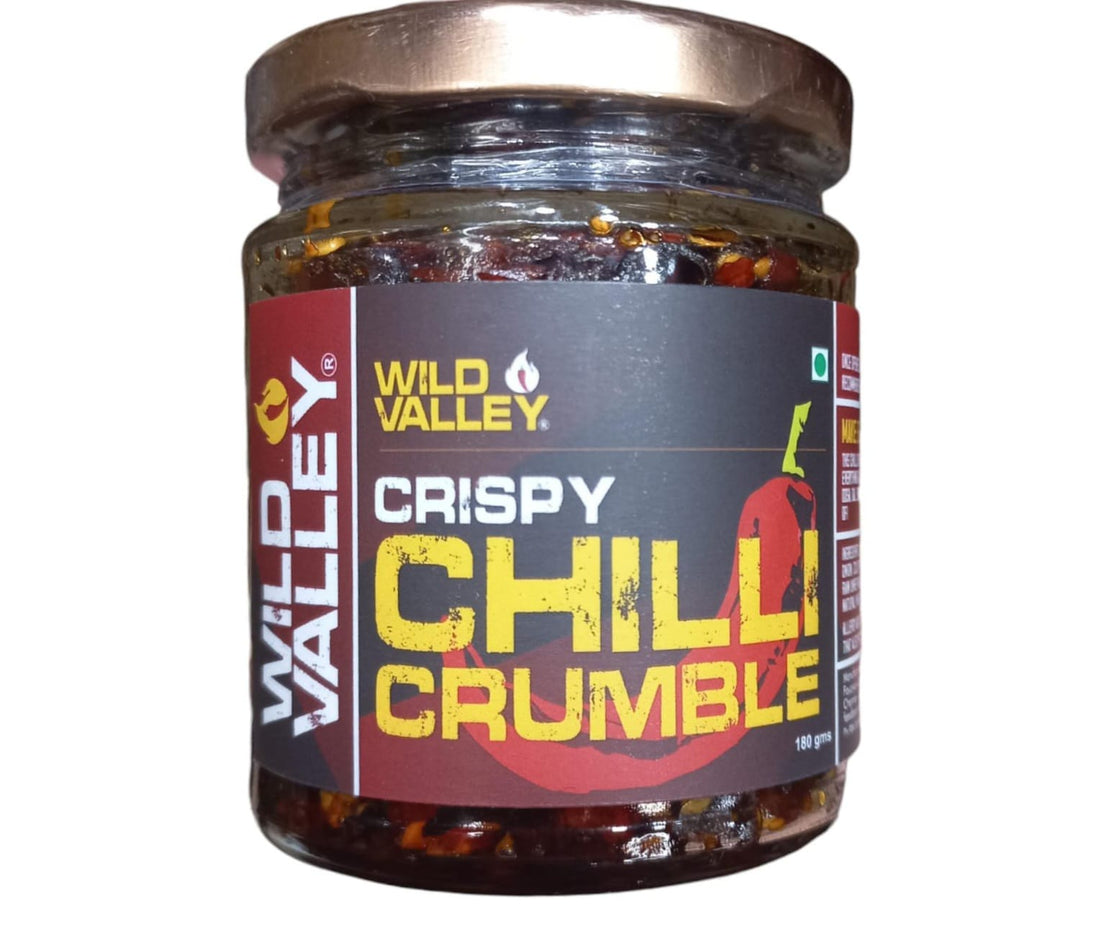 Chilli Oil | Crumble – All Natural – Cold Pressed Oil – No Added Chemical & No Added Preservatives – Wild Valley – 180gm