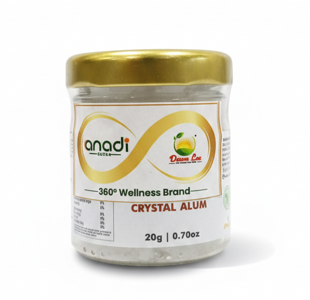 Alum | Crystal Alum -  Fitkari Red Alum Powder - Vegan, Water Purification, Skin Healing Adn Rejuvenation, Canker Sore Treatment &amp; Pure Phitkari (Sphatika) - Anadi Sutra - Dawn Lee - 20gm