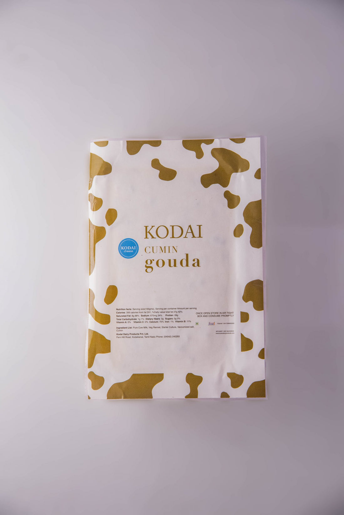 Gouda Cheese | Cumin – Pasteurized - Kodai – 200gm
