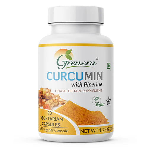 Curcumin | (With Piperine) - Vegan - Grenera - (550mg) - 90 Capsules