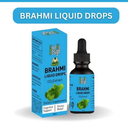 Brahmi Tincture | Co2 Extract - Detox, Boost Immunity, &amp; Energy - Cure By Design - 30ml