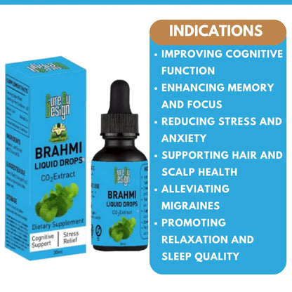 Brahmi Tincture | Co2 Extract - Detox, Boost Immunity, &amp; Energy - Cure By Design - 30ml