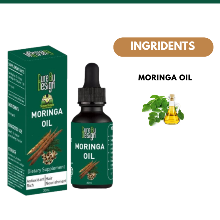 Moringa Oil |  Boost Immunity, Reduce Inflammation, &amp; Nourish Skin - Cure By Design - 30ml