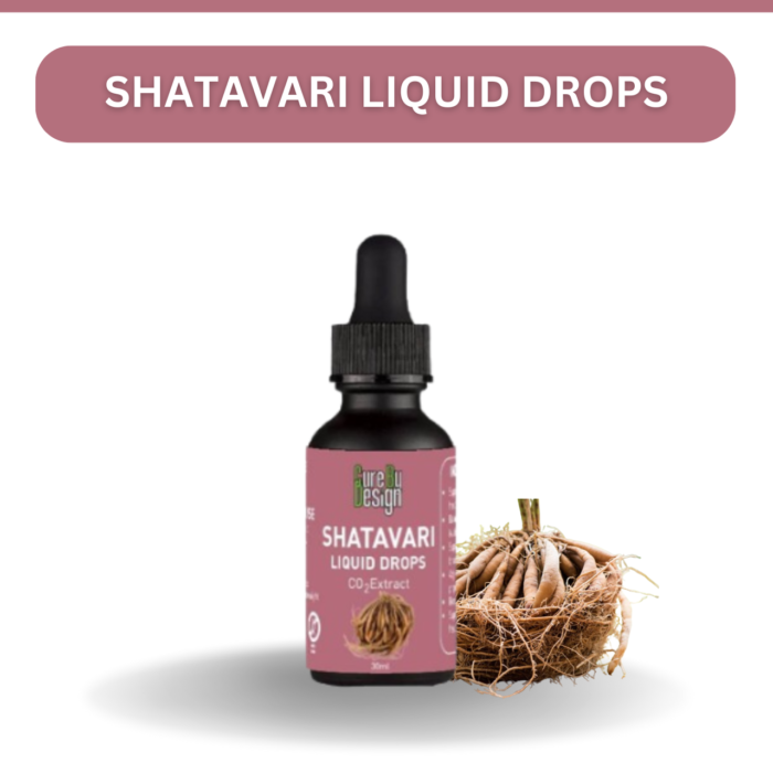 Liquid Drops | Shatavari Liquid Drops ( Co2 Extract )-Dietary Supplement, Harmone Balancer, Reproductive Nourishment- Cure By Design - 30ml