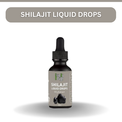 Shilajit Liquid Drops (CO2 Extract) -Dietary Supplement -Unleash Your Potential- Cure By Design - 30ml