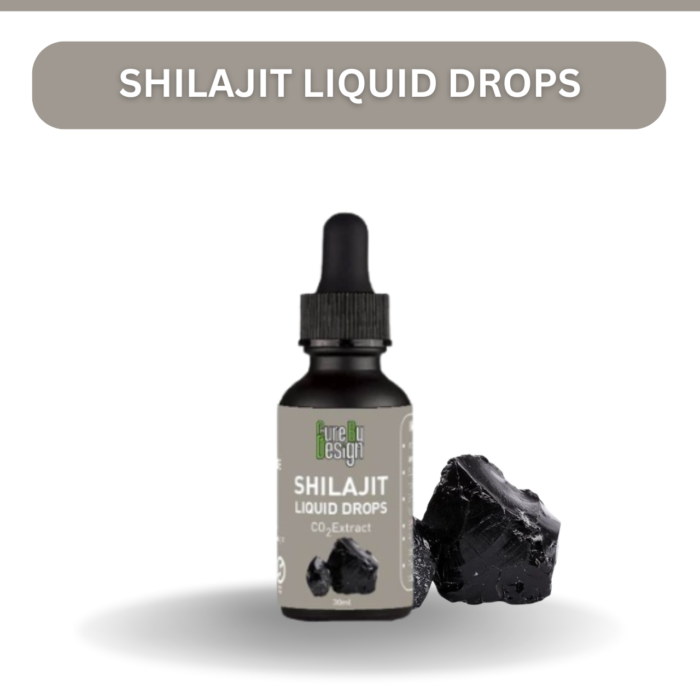 Shilajit Liquid Drops (CO2 Extract) -Dietary Supplement -Unleash Your Potential- Cure By Design - 30ml