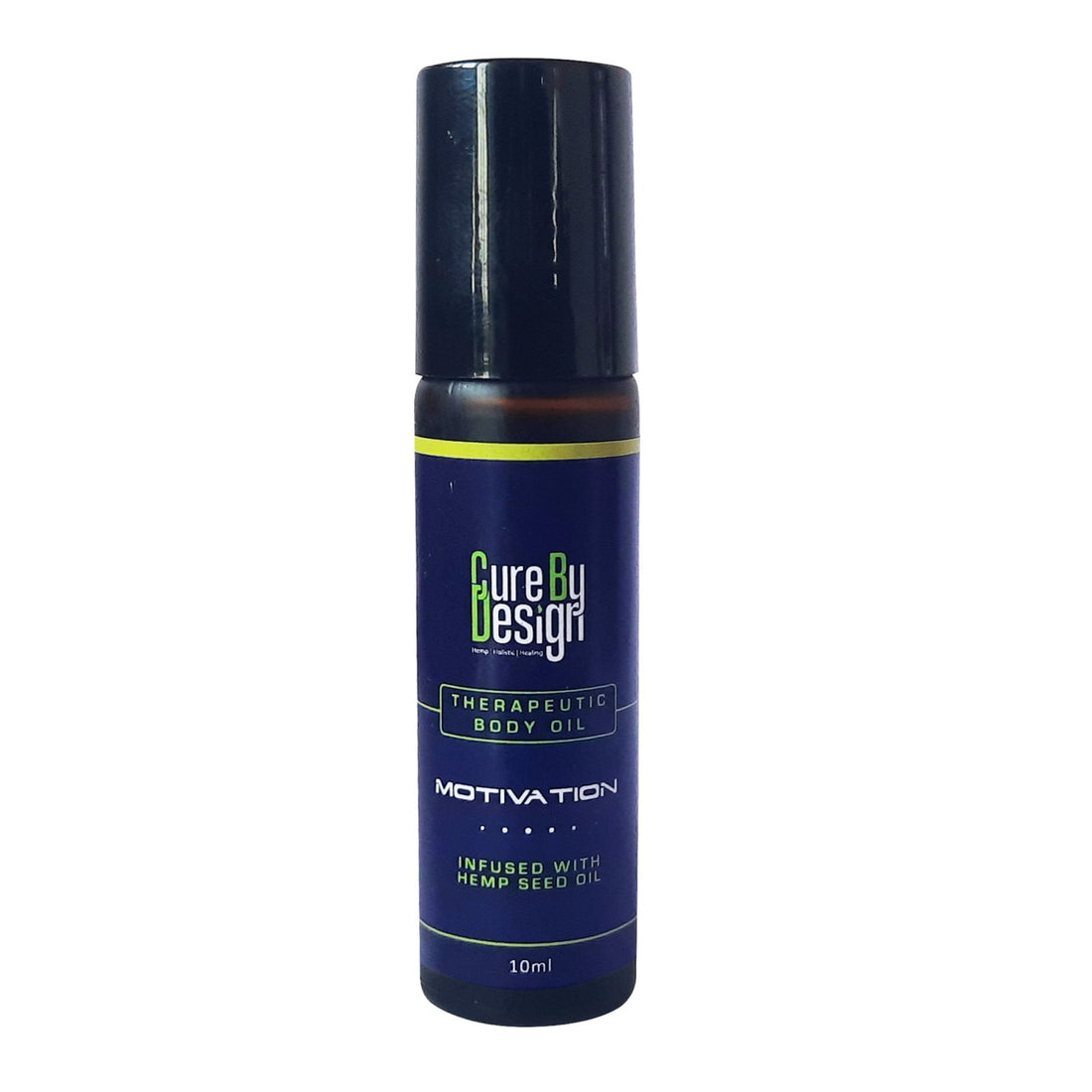 Body Oil | Theraputic Body Oil (Motivation) - Infused With Hemp Seed Oil - Cure By Design - 10ml