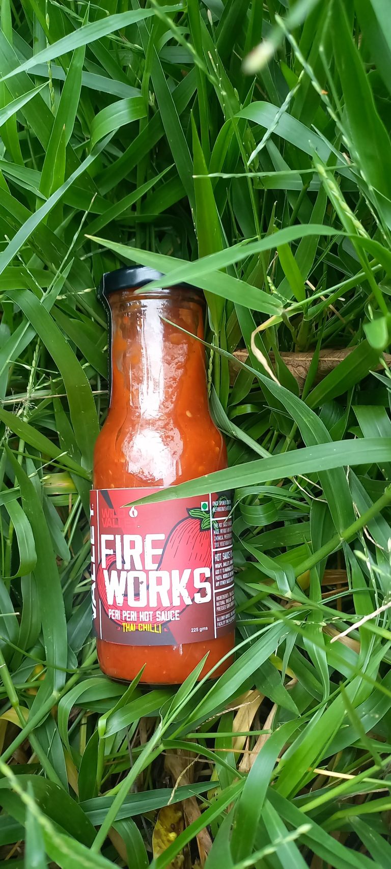 Hot Sauce | Peri Peri Hot Sauce - No Artificial Colours, Flavours Or Preservatives - Wild Valley - 225gms