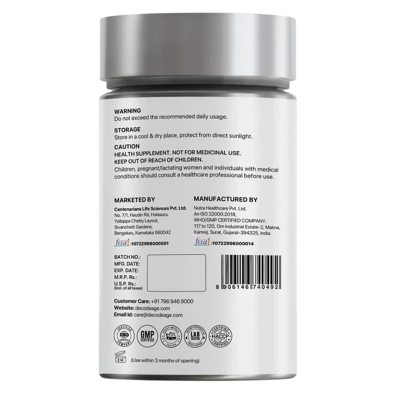 DAKE | Vitamin D3 (600 IU), K2 (MK-7) 55 mcg, A &amp; E – Vegan, Gluten Free, Non GMO &amp; Sugar Free - Decode Age – 30 Vegan Capsules