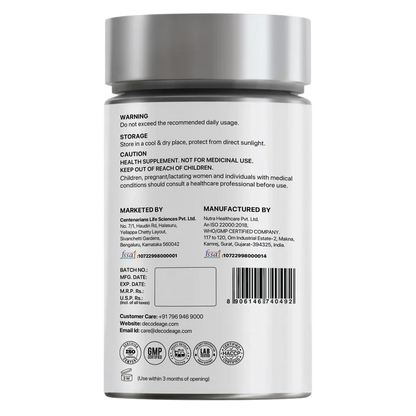 DAKE | Vitamin D3 (600 IU), K2 (MK-7) 55 mcg, A &amp; E – Vegan, Gluten Free, Non GMO &amp; Sugar Free - Decode Age – 30 Vegan Capsules