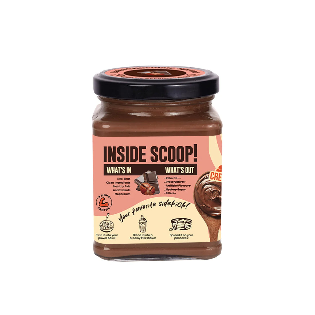 Spread  | Date Chocolate Spread (Creamy) - Vegan, Gluten Free, Dairy Free, High In Protein &amp; No Added Preservatives – Meve Jars – 230gm