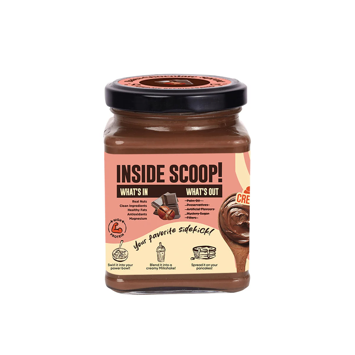 Spread  | Date Chocolate Spread (Creamy) - Vegan, Gluten Free, Dairy Free, High In Protein &amp; No Added Preservatives – Meve Jars – 230gm
