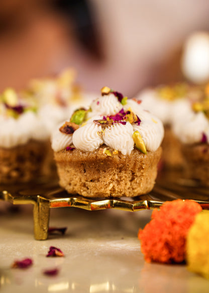 Mithai Cupcakes - Traditional Vibes, 2025 Ingredients - Vegan, Gluten Free &amp; Refined Sugar Free - Box of 6