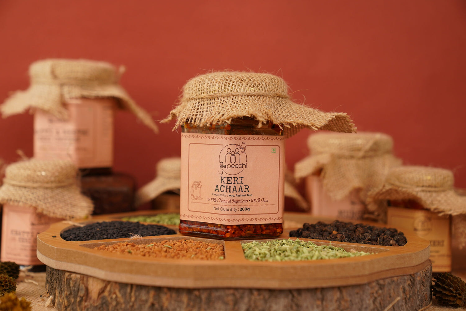 Pickle | Keri Ka Achaar - 100% Jain - Medium Spicy – No Added Preservatives, Flavour &amp;amp; No Added Sugar – Teen Peedhi – 200gm