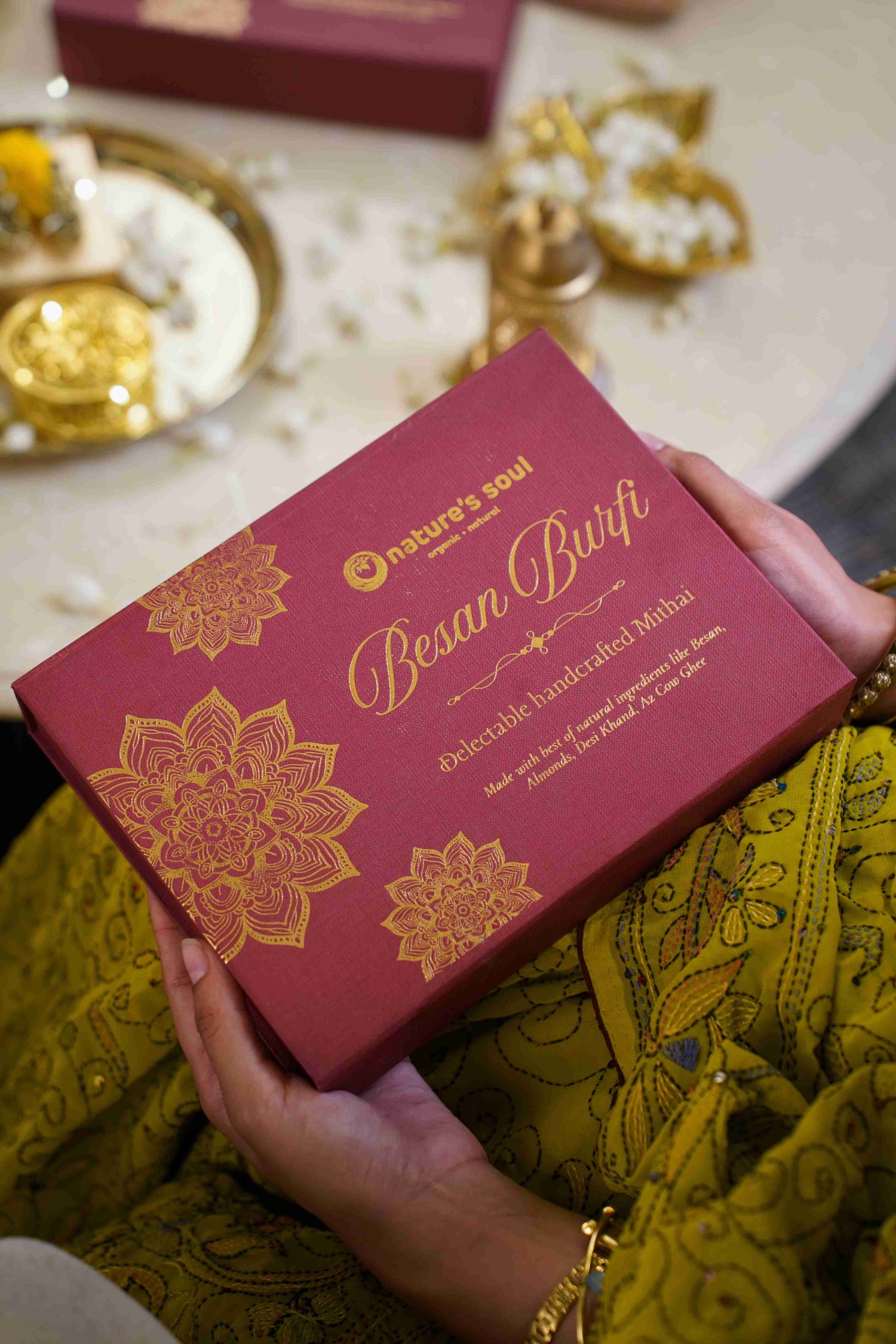 Besan Barfi - Gluten Free &amp; Refined Sugar Free - 1000gm