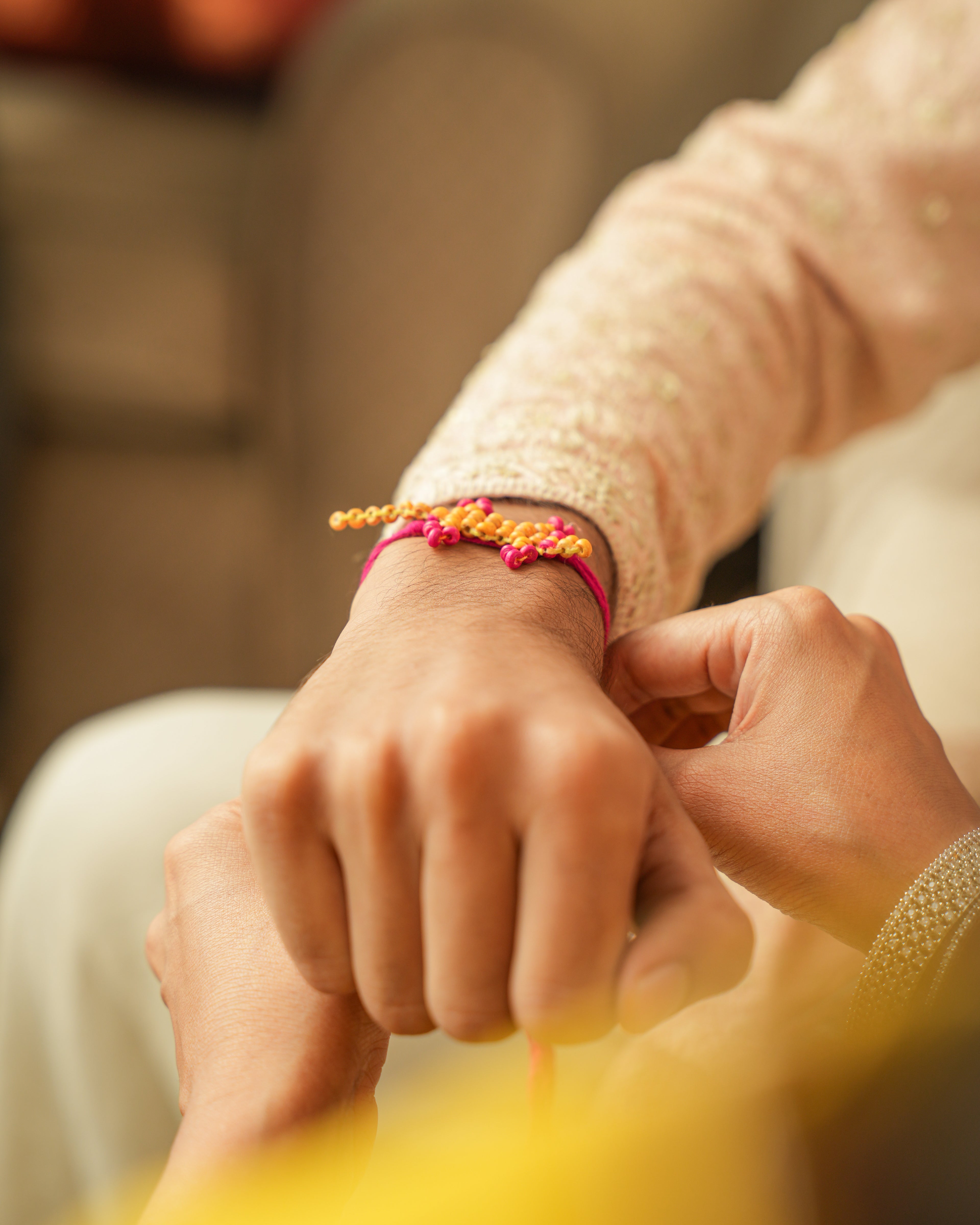 Rakhi | Yellow Chhipkali Rakhi (lizard Rakhi)– Handcrafted – Eco Friendly – Nature’s Soul - Single Piece
