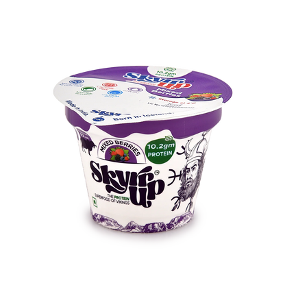 Yogurt | Mixed Berries (Made From A2 Milk) – Natural Sugar, 10.2gm Protein, Zero Preservatives, Fat Free &amp;amp; Lactose Free – Skyrrup – 100gm