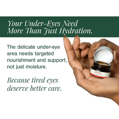 Organic Under Eye Repair Cream Fortified with Damask Rose + Coffee - Juicy Chemistry - 5gm