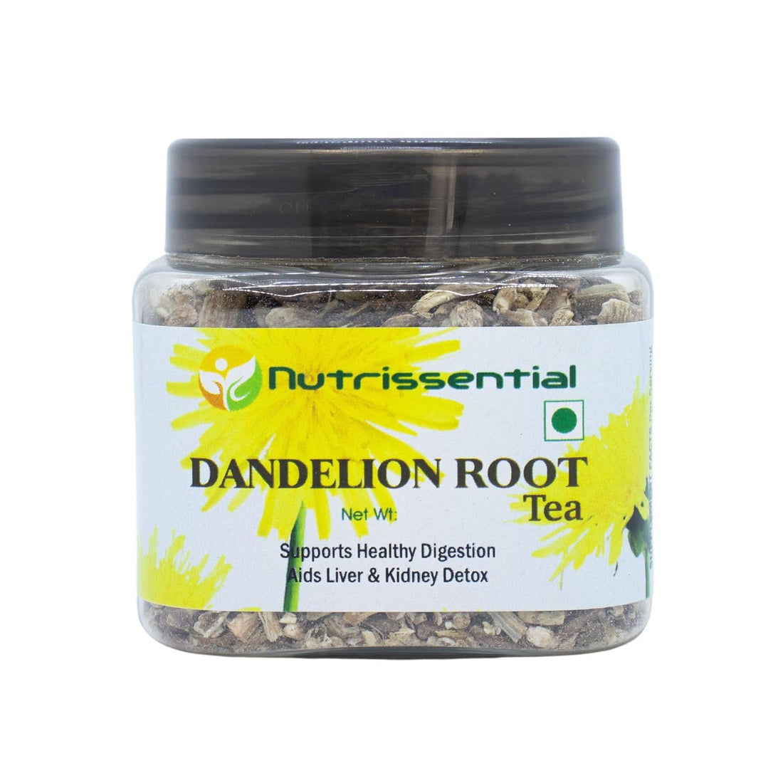 Tea | Dandelion Root Tea – Supports Healthy Digestion Aids Liver &amp; Kidney Detox – Nutrissential – 40gm