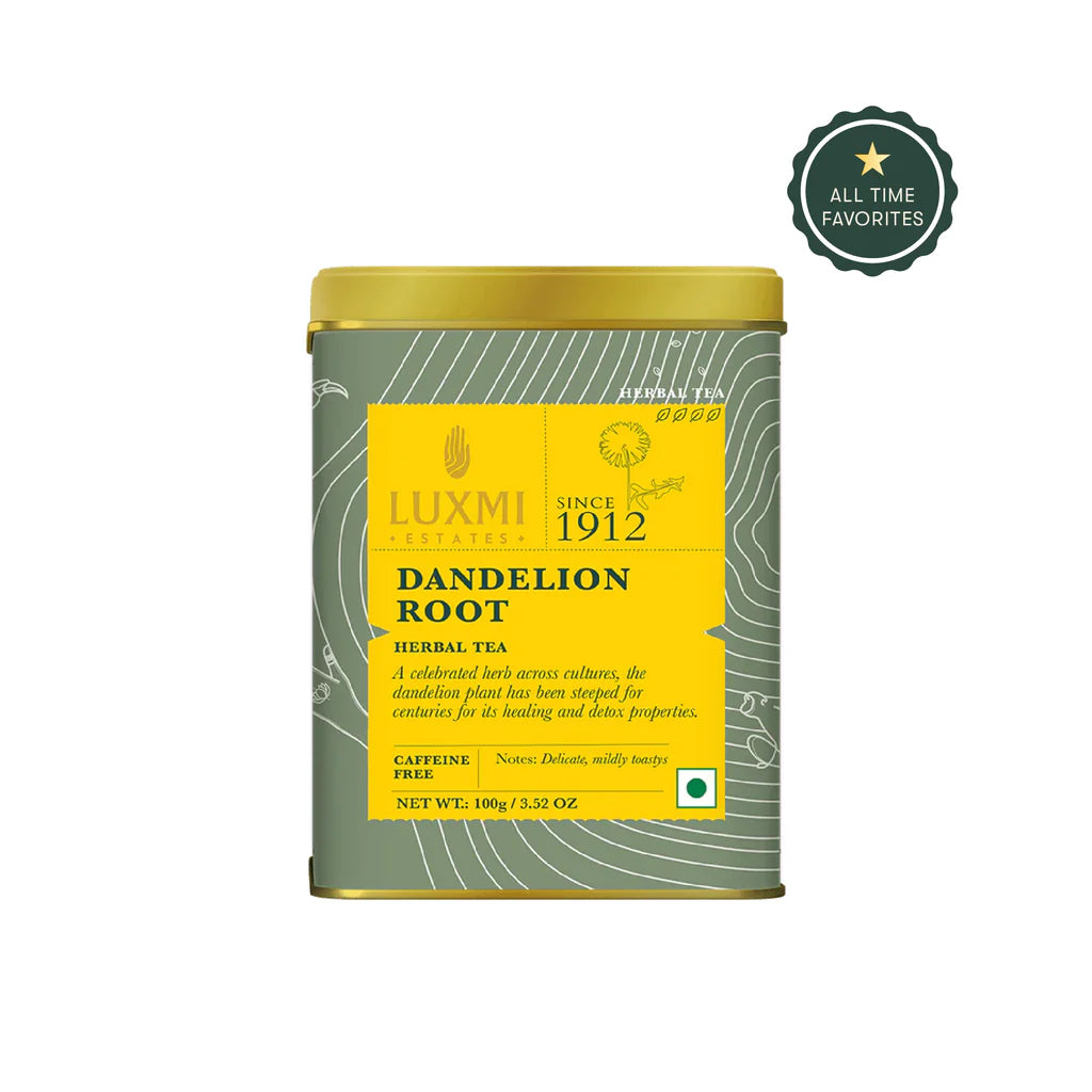 Tea | Dandelion Root Herbal Tea - Delicate, Midly Toastys Notes - Caffeine Free - Luxmi Estates - 100gm