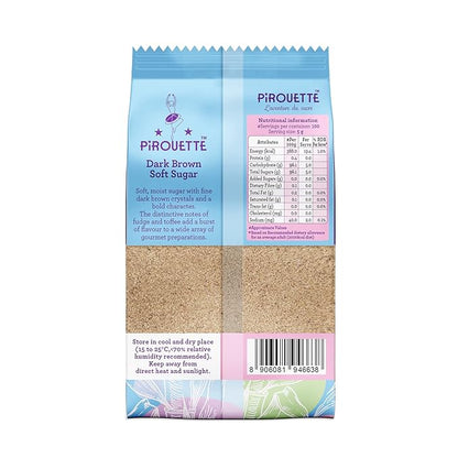 Sugar | Dark Brown Sugar - Truly Unrefined - Mauritius Sugar - No Added Colour, No Added Syrup &amp;amp; Non GMO - Pirouette - 500gm