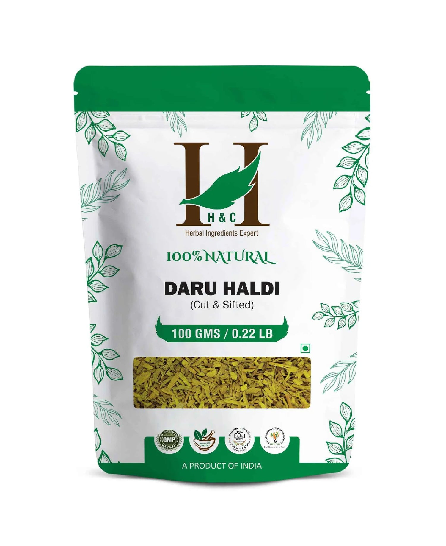 Natural Daru Haldi (Berberine) Cut &amp; Sifted - 100% Natural - Supports Healthy Blood Sugar &amp; Digestion- H&amp;C - 100gm