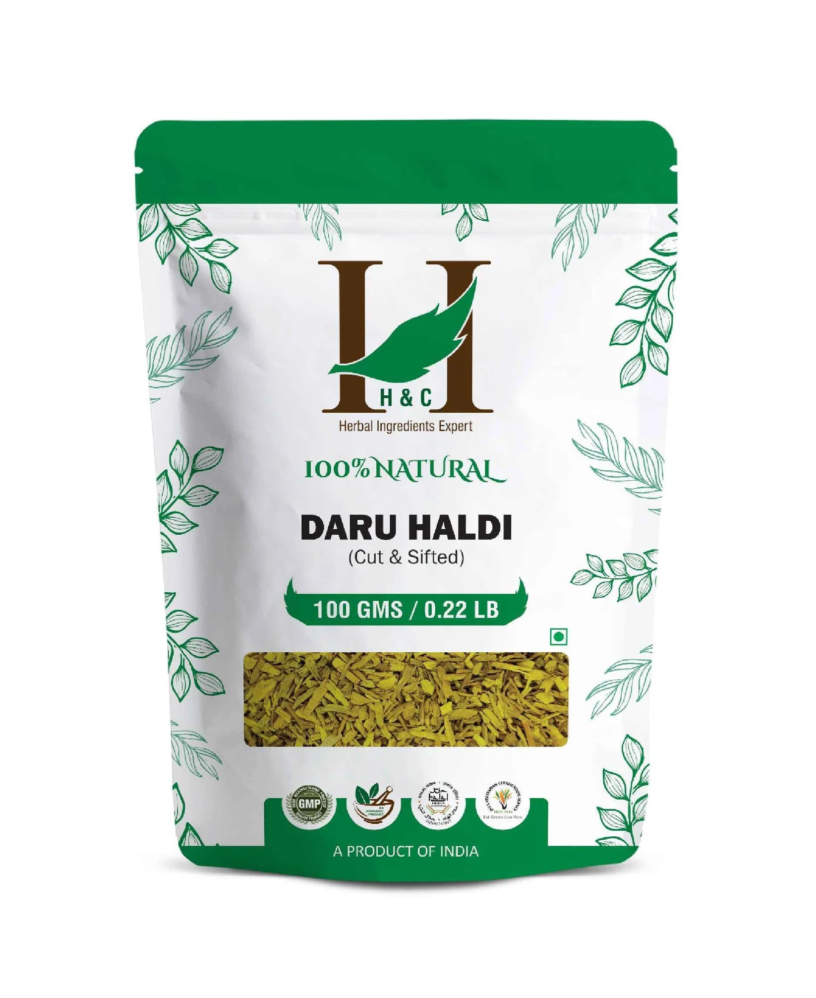 Natural Daru Haldi (Berberine) Cut &amp; Sifted - 100% Natural - Supports Healthy Blood Sugar &amp; Digestion- H&amp;C - 100gm