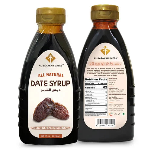 Date Syrup | Natural - Vegan, Gluten Free &amp;  No Refined Sugar - AL Barakah Dates - 400gm