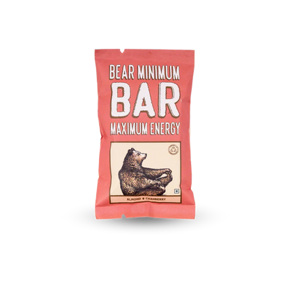 Bar | Date Energy Bars (Almond &amp; Cranberry) – No Additives &amp; No Added Preservatives – Brawny Bear – 25gm