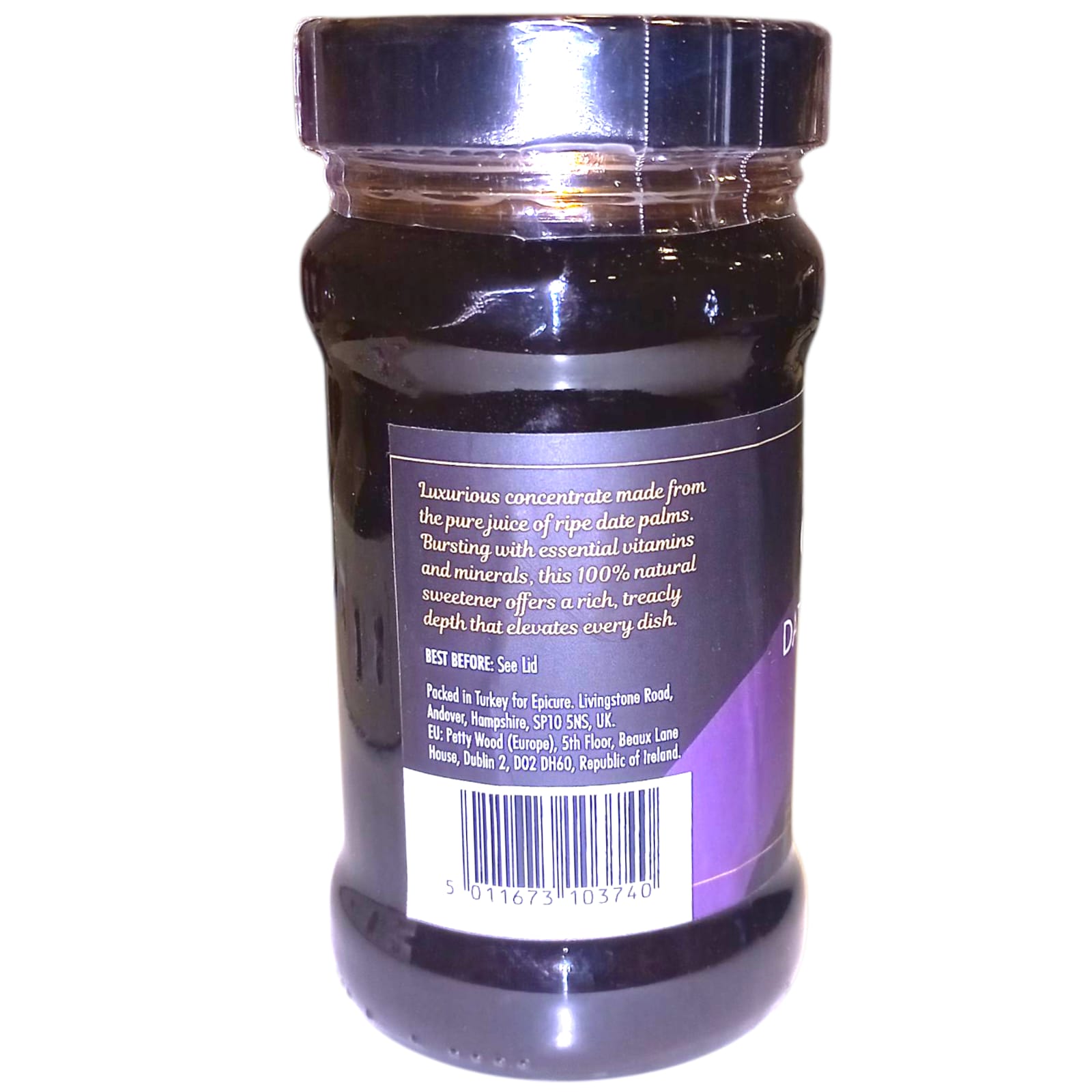 Date Molasses | Made With 100% Date - Delicious In Pastries, Salads And Marinades - No Added Flavours, Colours &amp; No Added Preservatives - Epicure - 380gm