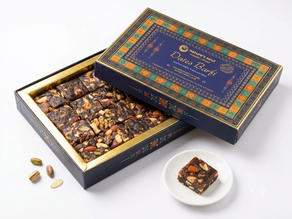 Burfi | Dates Barfi -Gluten Free - Made From 100% Natural Ingredients - No Preservatives &amp; Refined Sugar Free - Nature&