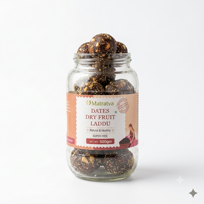 Dates Dry Fruit Ladoo - Refined Sugar Free - Made with A2 Cow Ghee - Matratva - 500gm