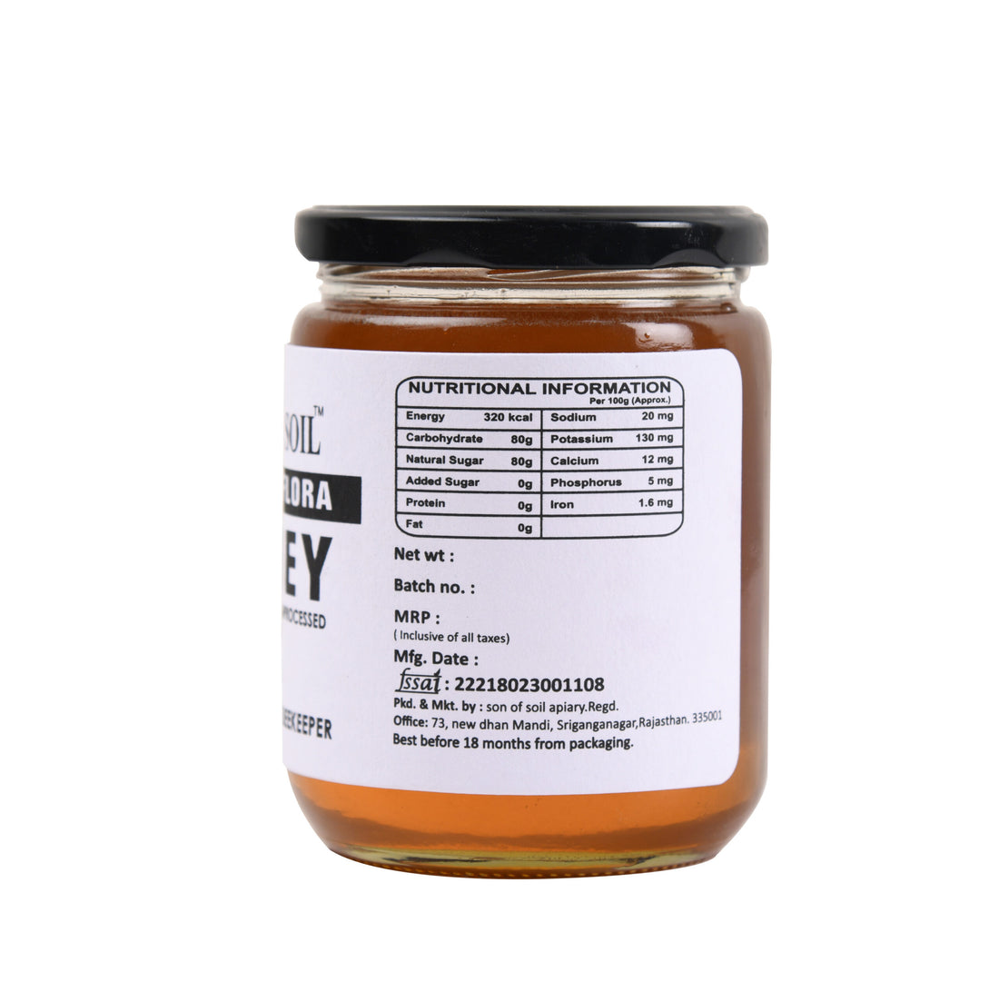 Honey | Dessert Of Flora - Raw - Unheated - Unprocessed - Son Of Soil - 665gm