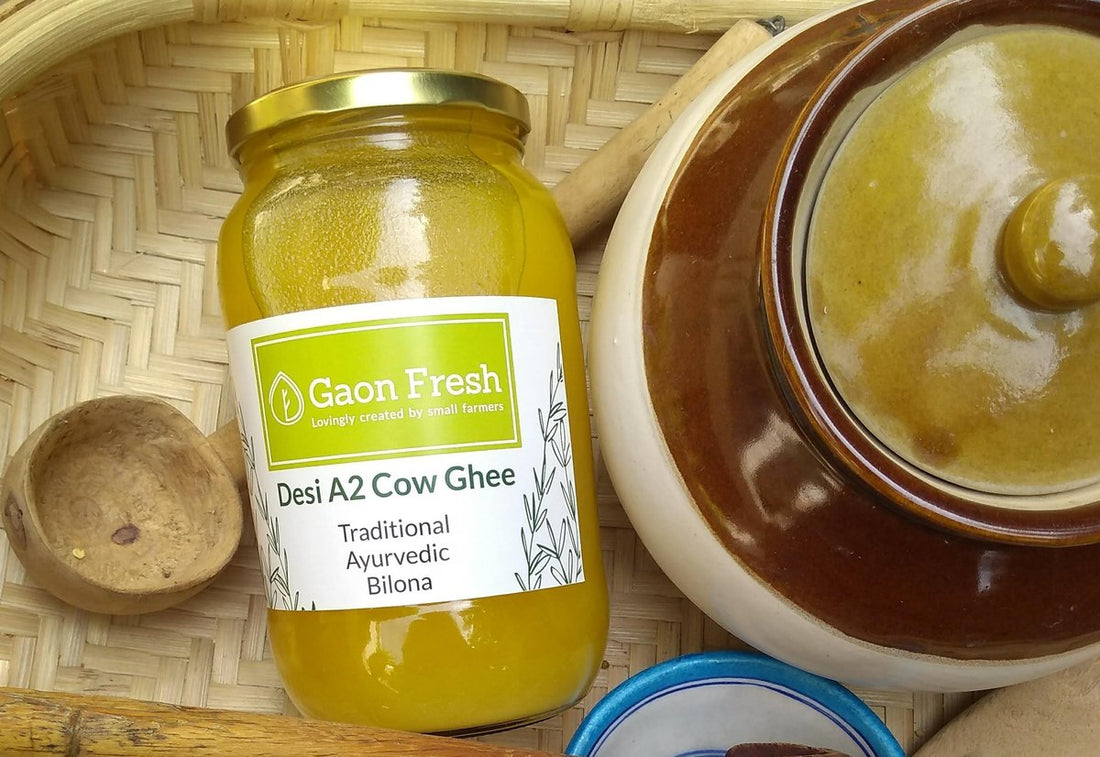Ghee | Desi A2 Milk Cow Ghee (Ayurvedic and bilona) - Gaon Fresh - 1000ml