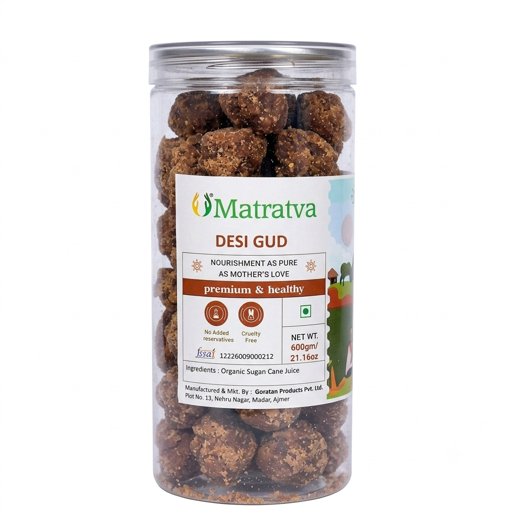 Desi Gud - No Added Preservatives, Color &amp; No Added Soda - Matratva - 600gm