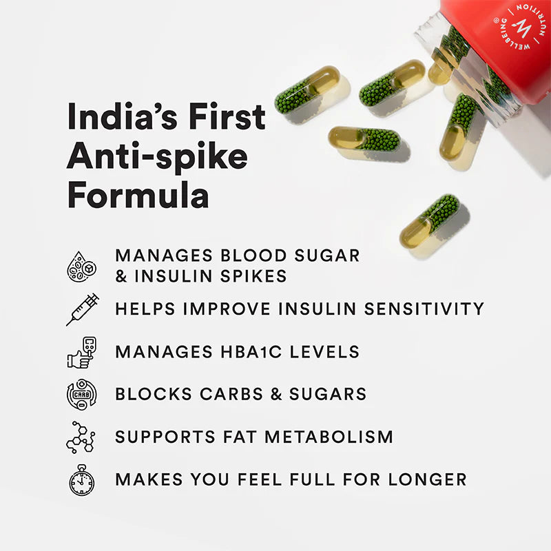 Diabetes Care | Slow - Supports Healthy Blood Sugar Metabolism &amp;amp; Healthy Insulin Sensitivity - Non GMO, No Fillers &amp;amp; No Added Additives - Wellbeing Nutrition - 60 Capsules