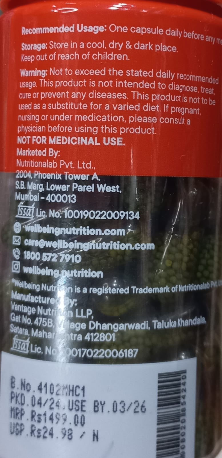 Diabetes Care | Slow - Supports Healthy Blood Sugar Metabolism &amp;amp; Healthy Insulin Sensitivity - Non GMO, No Fillers &amp;amp; No Added Additives - Wellbeing Nutrition - 60 Capsules