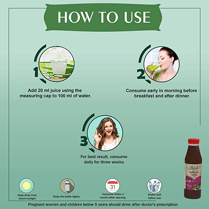 Diabetic Care Juice | USDA Organic - Alohya Organic – 500ml