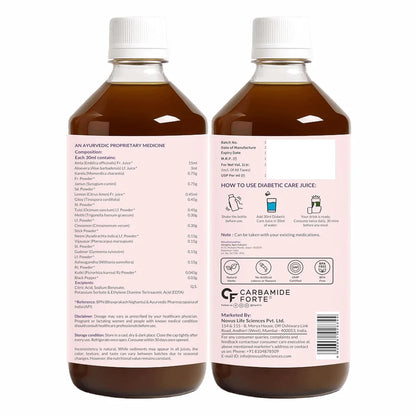 Diabetic Care Juice – Ayurvedic Heart &amp; Lipid-No Added Sugar-Carbamide Forte-1000ml