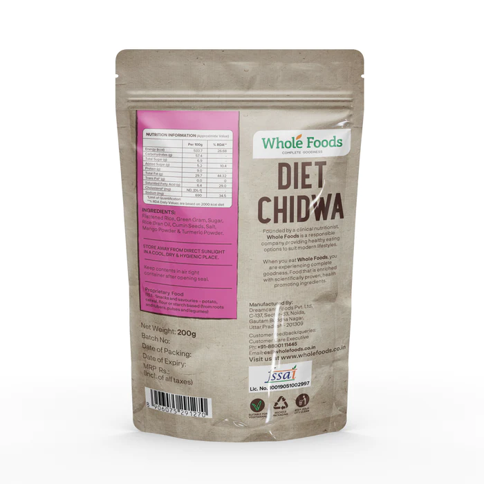 Diet Chidwa - Gluten Free &amp; Zero Trans Fat - Whole Foods - 150gm