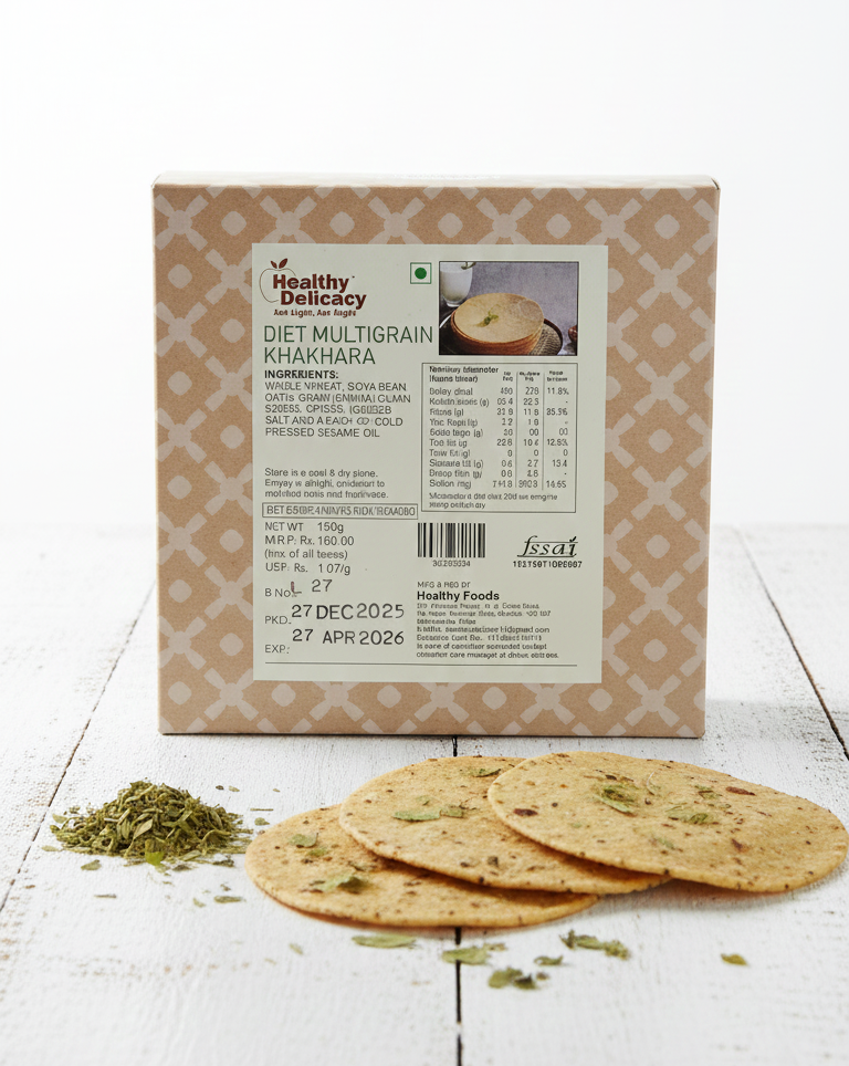 Khakhara | Diet Multigrain Khakhara –No Trans Fat, No Added Sugar - Healthy Delicacy – 150gm