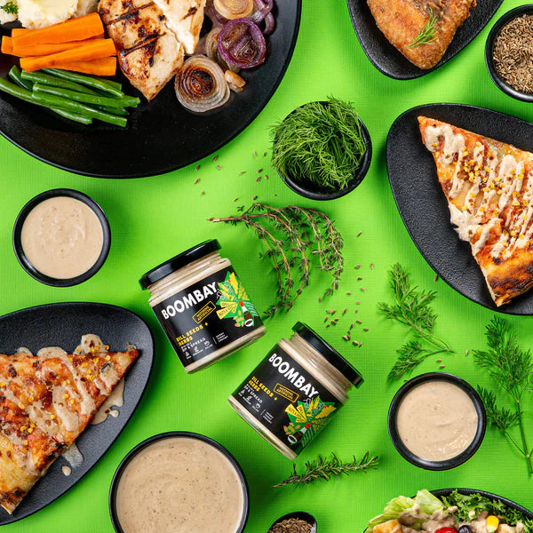Dill Seeds + Herbs (Herby Tangy Creamy) - Dip &amp;amp; Spread - Pizza, Marinade, Salad - Natural - Indian  - Vegan, Gluten Free, Plant Based, No Refined Sugar &amp;amp; No Bad Oil - Boombay - 190gm