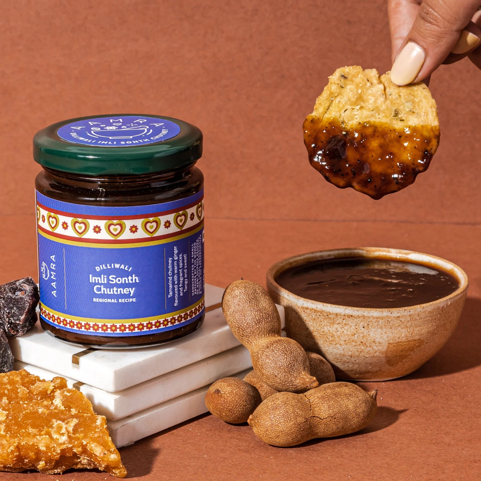 Chutney | Dilliwali Imli Sonth Chutney  - Handmade - Nepali - No Artificial Preservatives - Aamra - 210gm