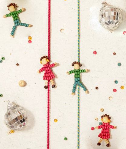 Rakhi | Disco Deewane - Boy Rakhi (Made From Cotton, Jute, Wooden beads &amp; With Pressed Flower Petals) – Handcrafted – Eco Friendly – Nature’s Soul - Single Piece